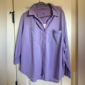 Aerie Oversized Purple Button Up
